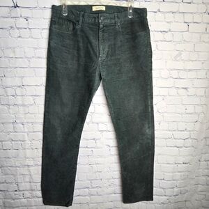 GAP Men's Slim Straight Forest Green Corduroy Pants Size 36x32